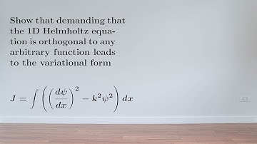 EX: Variational form of the Helmholtz equation
