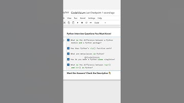Python Interview Questions You Must Know! 🚀 #Python #InterviewPrep #Tech