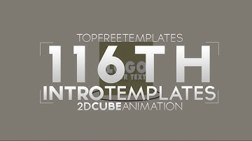 FREE Intro Template: 2D Cube Animation #116 w/Tutorial