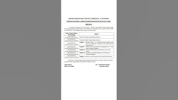 APPSC GROUP 1 MAINS SCHEDULE #appsc #comptitiveexam #tspsc #ssc #trendingshorts