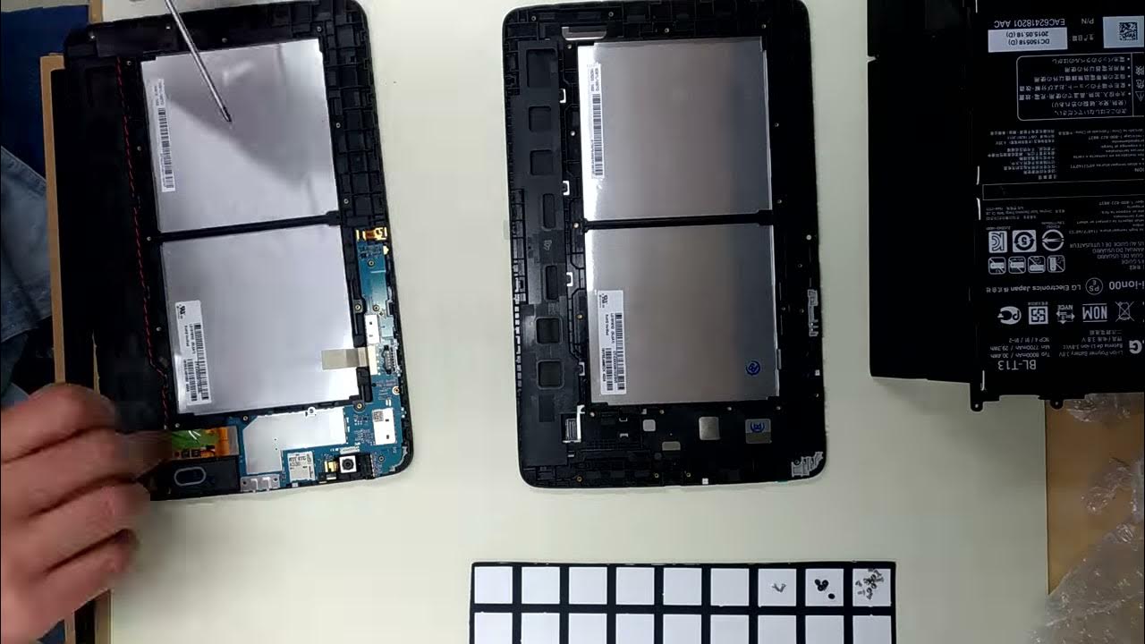 LG V700 full display replacement digitizer and LCD teardown YouTube