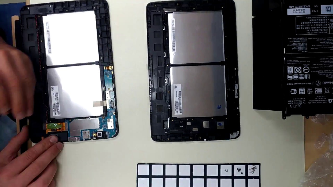 LG V700 full display replacement digitizer and LCD teardown YouTube