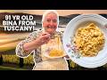 91 yr old Bina makes Tuscan tagliatini pasta with beans! | Pasta Grannies