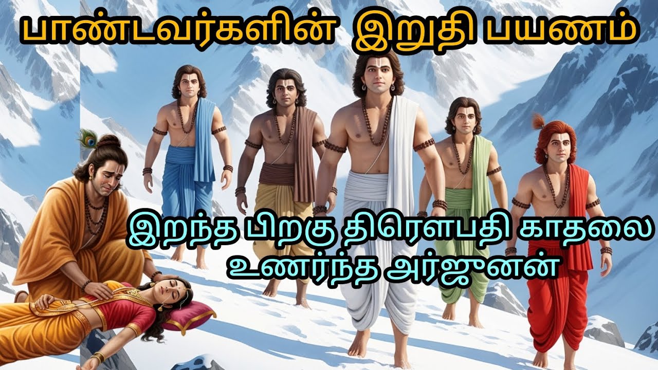 பாண்டவர்களின் இறுதி பயணம். #mahabaratam tamil# mahabarat story @ஆன்மீகதவம்