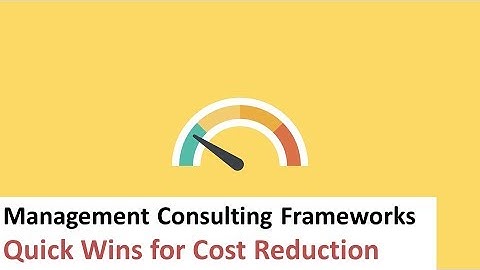 Management Consulting Frameworks – How to identify quick wins for cost reduction in practice