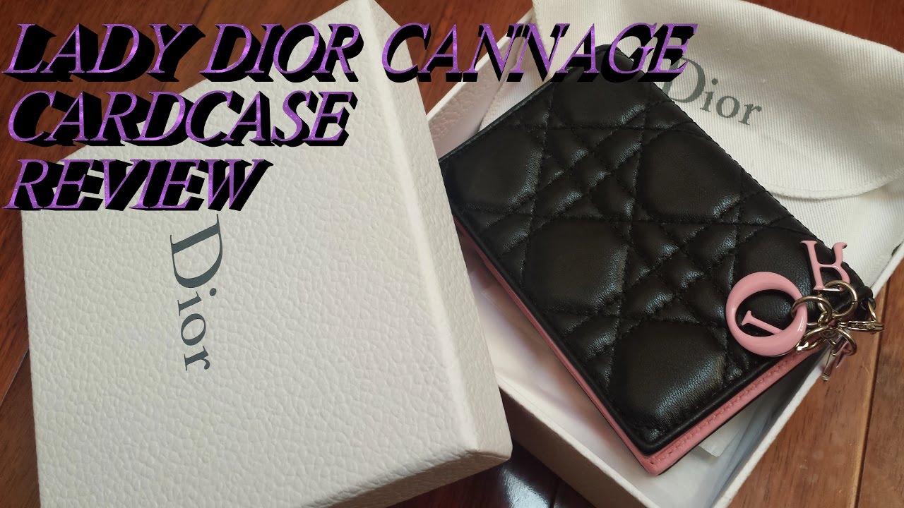 dior cannage card holder