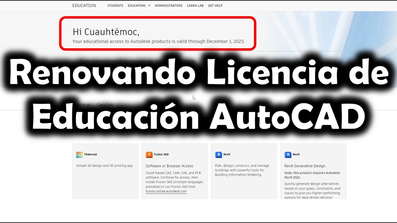 Licencia De Autocad Para Estudiantes