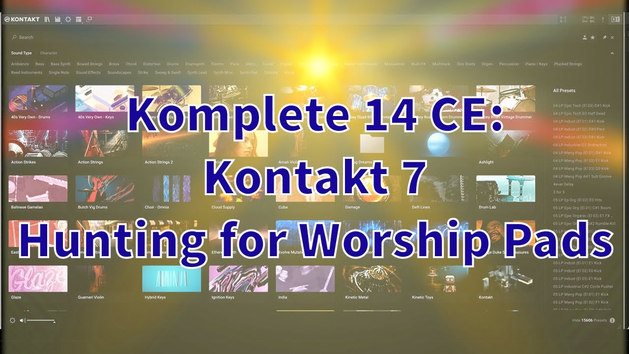 Kontakt 7 Worship Pads YouTube