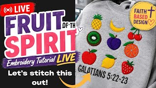 Fruit of the Spirit Embroidery for Beginners | Stitch Morgan’s New Design! #embroidery #ricoma