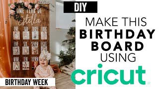 DIY First Birthday Milestone Board using Cricut | Tutorial for BEGINNERS