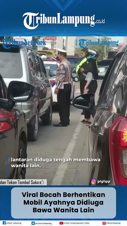 Viral Boy Stops His Father's Car Allegedly Carrying Another Woman #shorts @TribunLampung