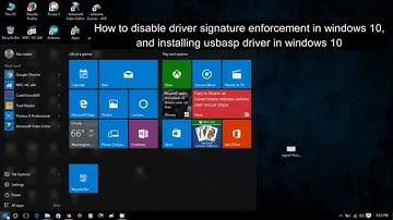 How to disable driver signature enforcement to install USBasp driver in windows 10