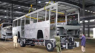 How Pakistan Build Massive Bus by Hand  Bus Production Line