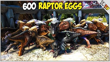 600 RAPTOR EGGS! RAPTOR COLOR MUTATIONS! Ark Survival Evolved Mutation Zoo