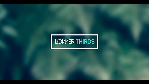 3D Rotation Lower Thirds /// After Effects Template
