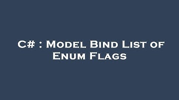 C# : Model Bind List of Enum Flags