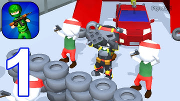 Stickman War 3D: Shoot N Merge - Gameplay Walkthrough Part 1 Stick War Army Level 1-10 (Android)