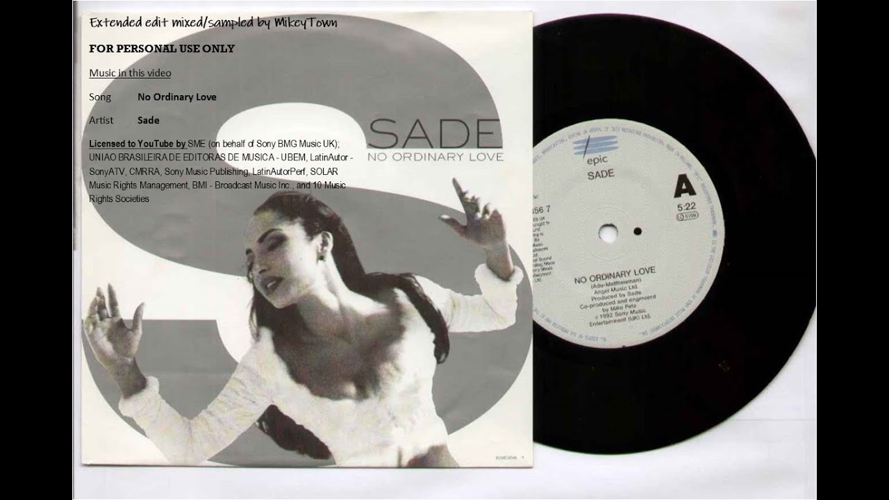 Sade - No Ordinary Love - 1 hour extended edit