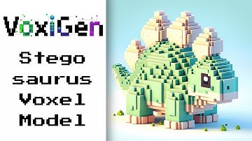 Stegosaurus Voxel Model — Quick Tutorial (VoxiGen Modeler)