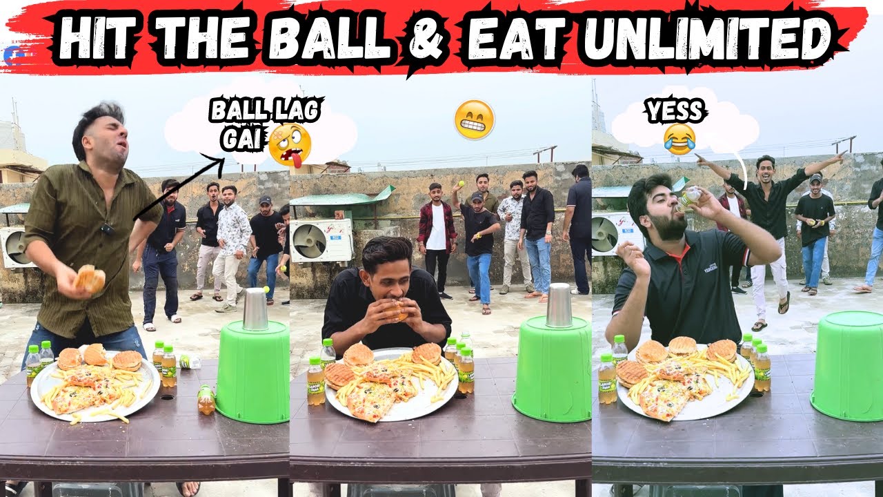 Funny Hit The Glass With Ball & Eat Unlimited Challenge 🤣 Watch Till End For Happy Ending 😂