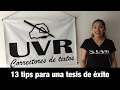 13 tips para una tesis de éxito