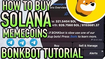 How to Trade SOLANA MEMECOINS using BONKbot 🐕⚡️💰 [LIVE TRADE & Telegram Settings]