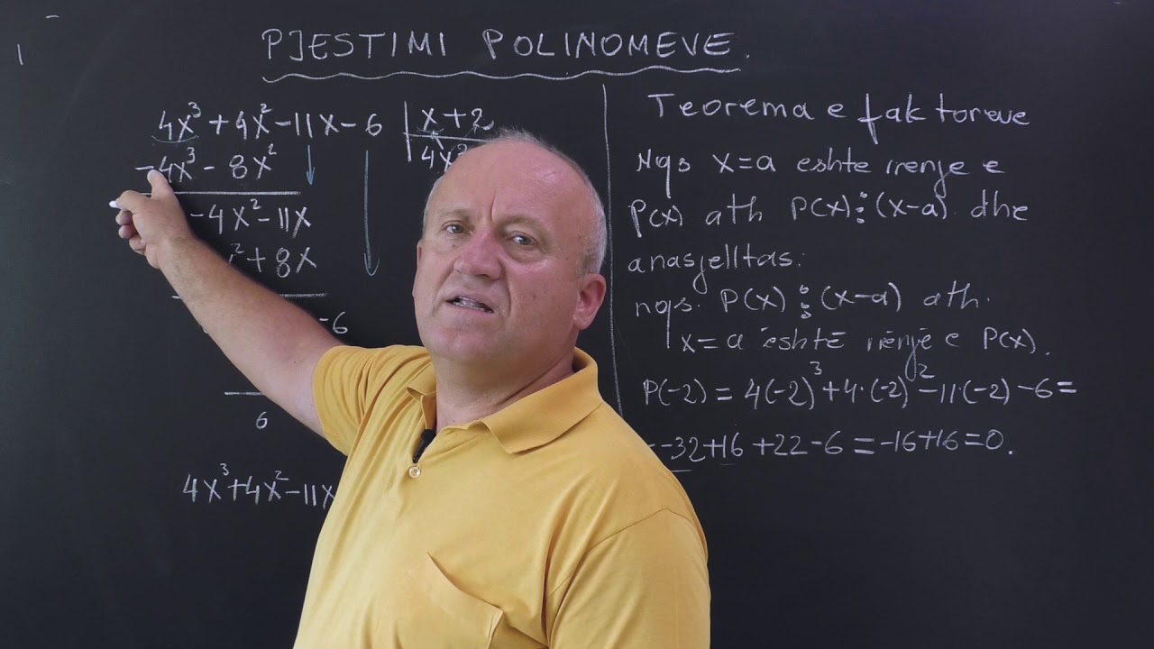 Matematikë- Pjesëtimi i polinomeve.