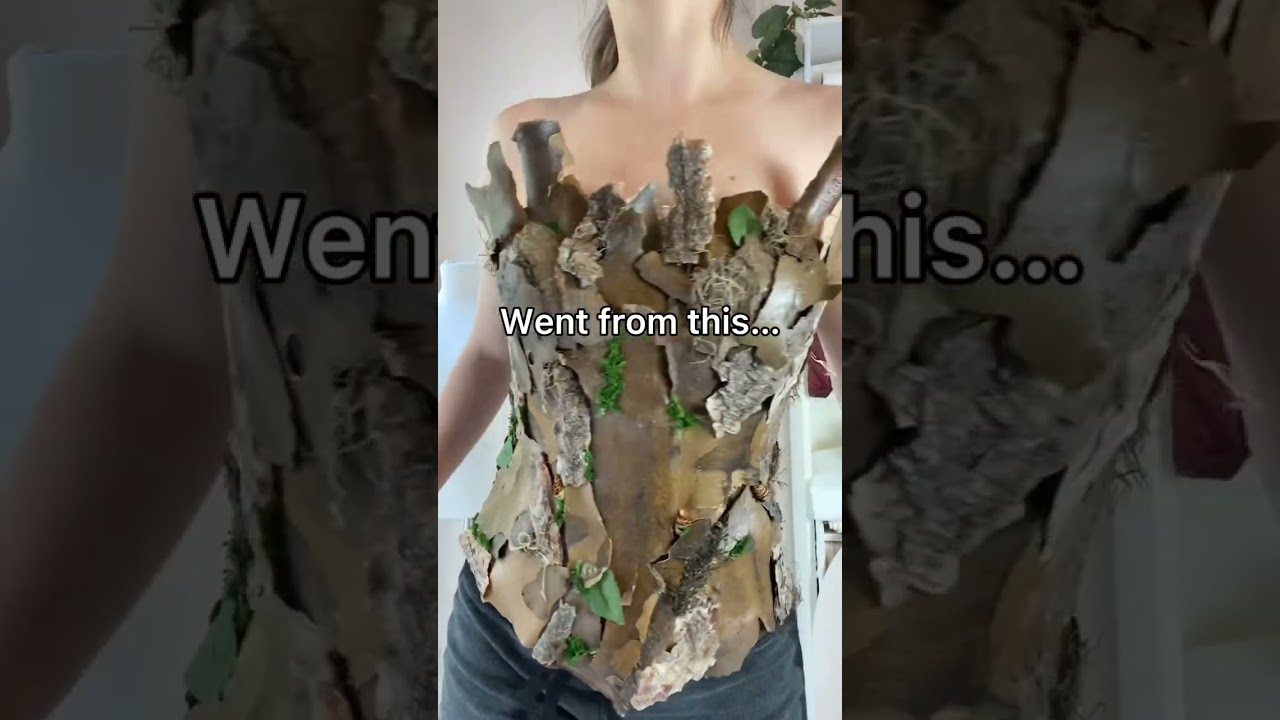 A corset bodice made of bark?? 🌳🌱✨