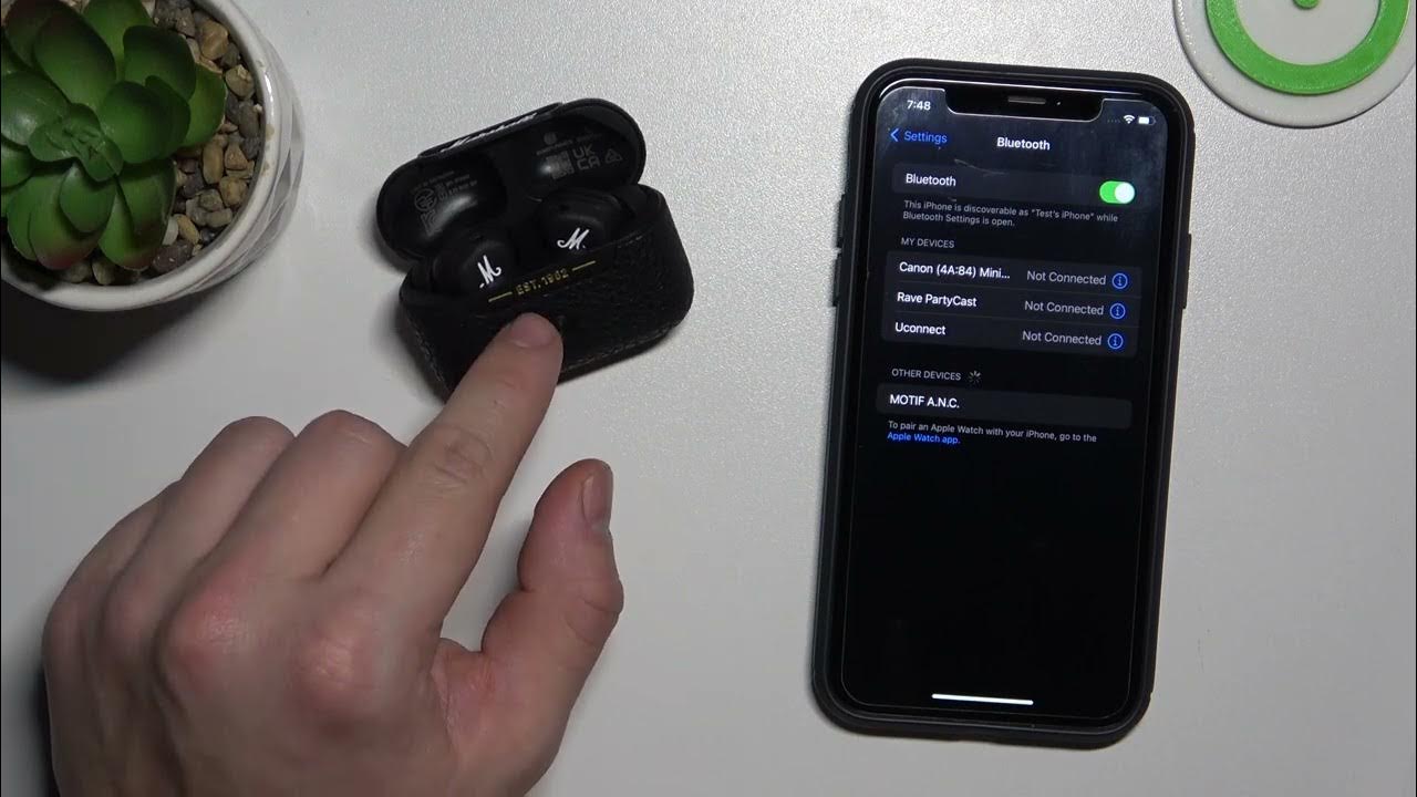How to pair iphone with marshall motif a n c youtube