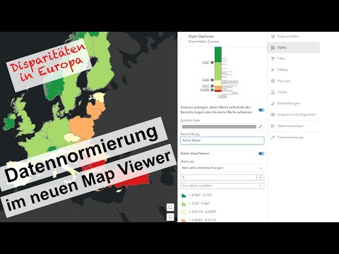 Gestalte Karten mit Bezug: Normierung im neuen Map Viewer von ArcGIS Online (Disparitäten in Europa)