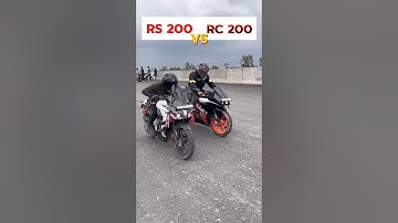 RS 200 Vs RC 200 DRAG RACE #rs200 #rc200 #dragrace #pulsarrs200 #ktmrc200 #shorts
