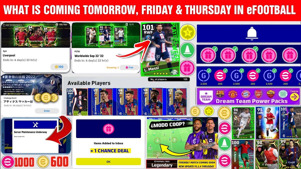 What Is Coming On Tomorrow, Friday And Thursday In eFootball 2023