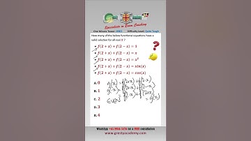 Can You Solve This Tricky Functional Equation Teaser?#mathsshorts