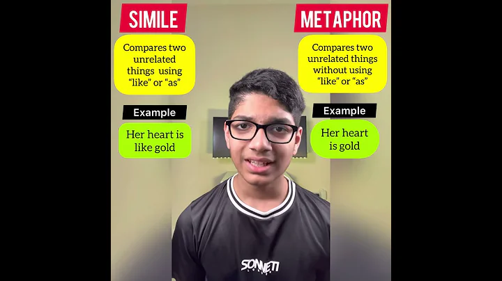 What is the difference between a Simile and a Metaphor? | Literary devices | EnglishGrammar  #shorts - 天天要闻