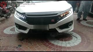 Honda Civic Bugatti Chiron Style LED Headlamps Honda Civic Bugatti Lights