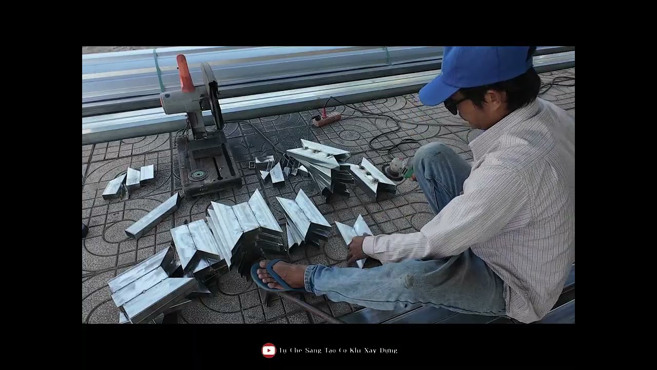 cách cắt đố 45 độ hàn vì kèo mái tôn