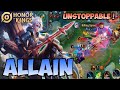 Allain Clash Lane King UNSTOPPABLE! Best Fighter | Pro Gameplay Technique - Honor of Kings (HOK)