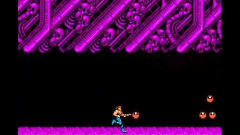 NES Super Contra Playthrough - Area 8 (Final Stage and Ending Credits)