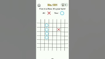 Brain out level 181 Five in a row It