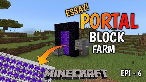 EASY 1.18.2 Nether Portal Block Farm in Minecraft Bedrock (MCPE,Xbox,Windows,Switch,PS)