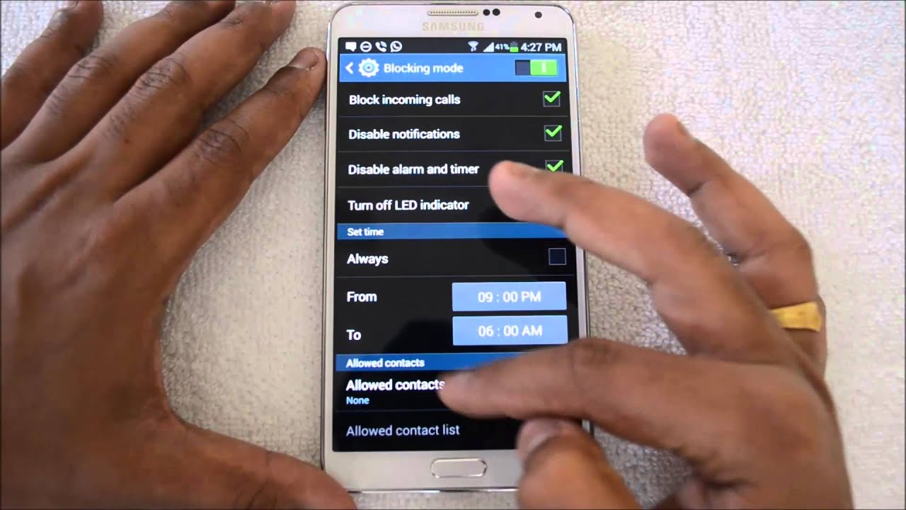 Enable Call Blocking and Reject on Samsung Galaxy Note 3 YouTube
