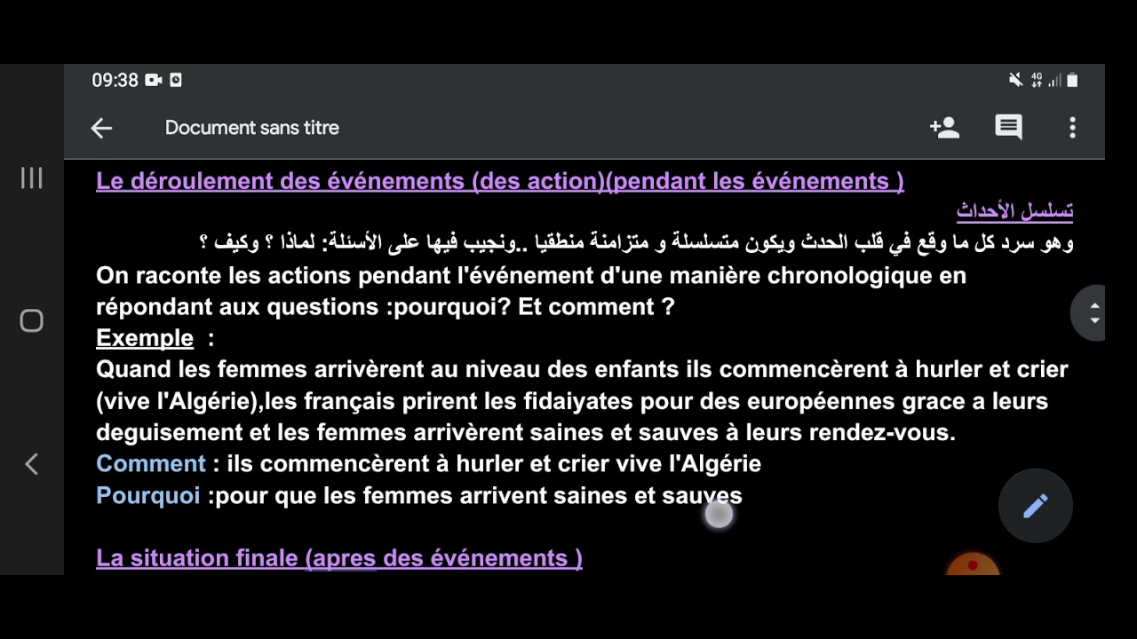 le recit historique 3am القصة التاريخية