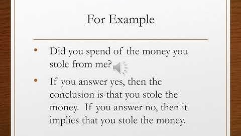 Fallacies of Presumption and Language Audio Lecture 2020