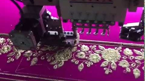 Semi High Speed Beading Embroidery Machine