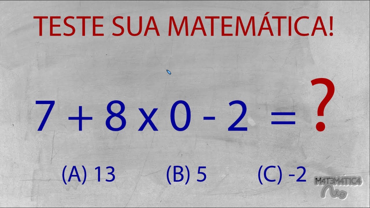 Teste de Matemática!