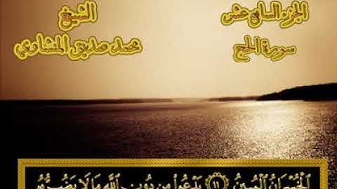 ٢٢- 22 سورة الحج  💚 من المصحف المجود 💚 بصوت الشيخ محمد صديق المنشاوي