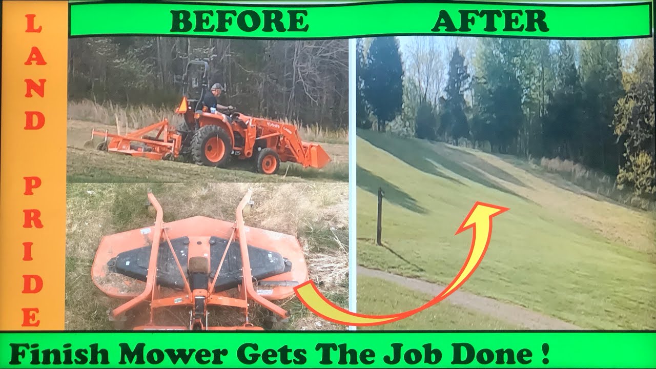 Landpride Finish Mower Gets the Job Done Again! Mowing Steep Terain mower tractorattachments
