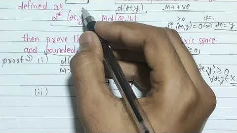 Bounded metric space || definition & theorem || metric space #6