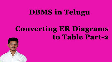 Converting ER Diagrams to Table Part-2|| DBMS in Telugu || Mr.Sivarao