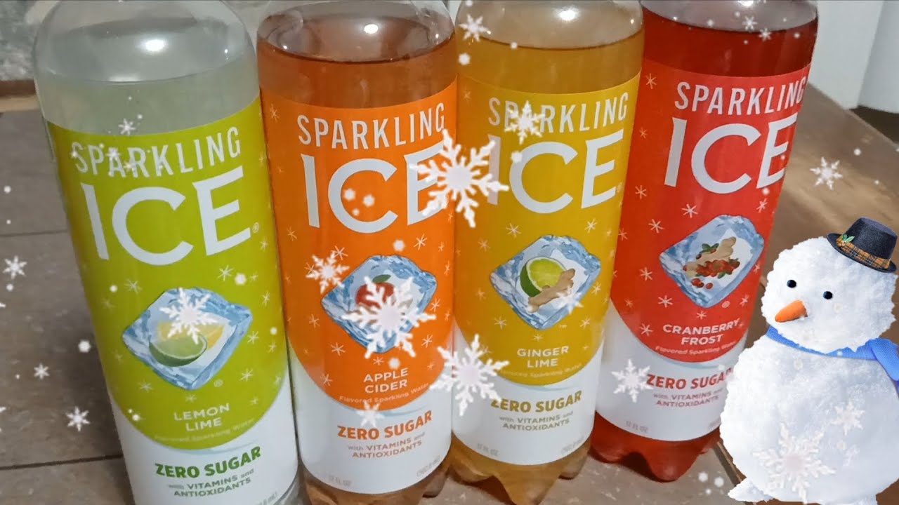 New Sparkling Ice Winter Edition: Lemon Lime, Apple Cider, Ginger Lime & Cranberry Frost Taste Test